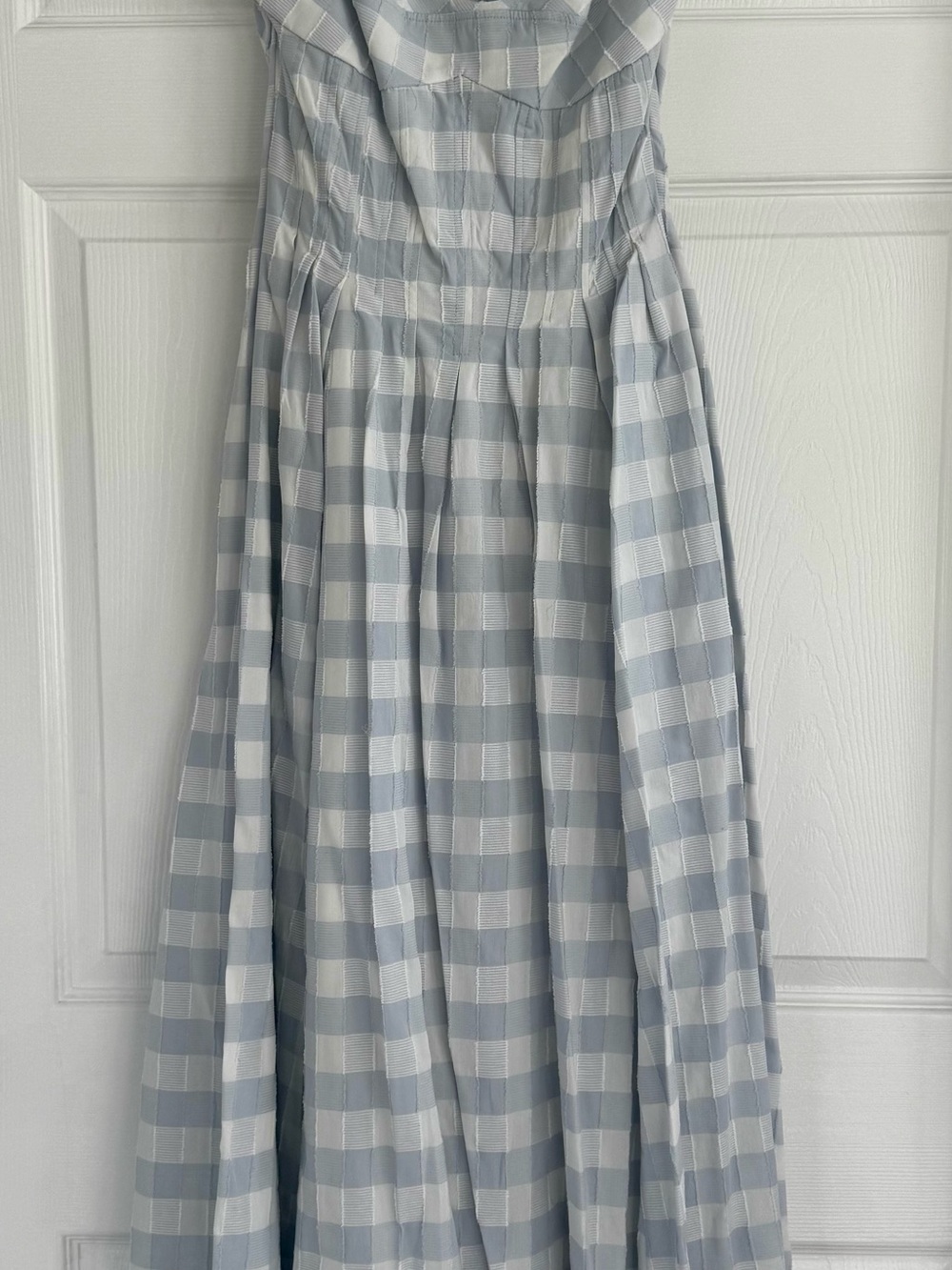 NWT SIMKHAI Periwinkle Sky Multi Gingham Midi Dress | Size 2 | $545 Retail - Picture 7 of 7